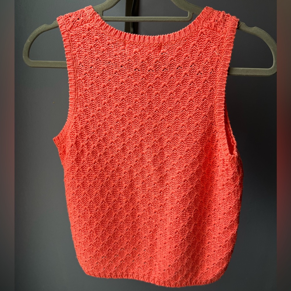 Sweater-Knit Crop Sweater Vest - Picture 2 of 5